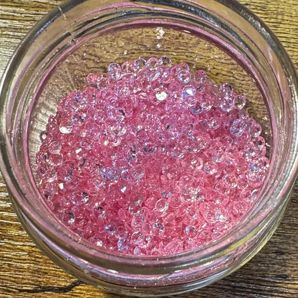 Pink Decorative Glass flat back rhinestones - Picture 1 of 2